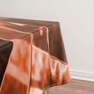 Flashy reddish brown inclined square or rectangles tablecloth