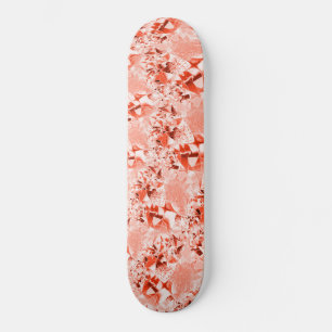 Flashy salmon coral with some bright and crooked skateboard