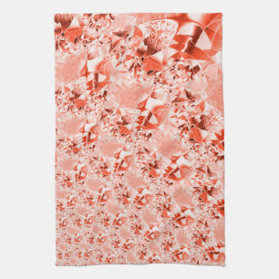 Flashy salmon to red with some bright and twisted tea towel