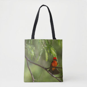 Flashy Vermillion Flycatcher Tote Bag