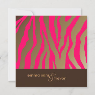 Flashy zebra stripes/FULLY customisable/DIY colour Invitation