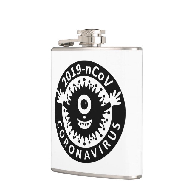 Flask, 6 oz. hip flask (Left)