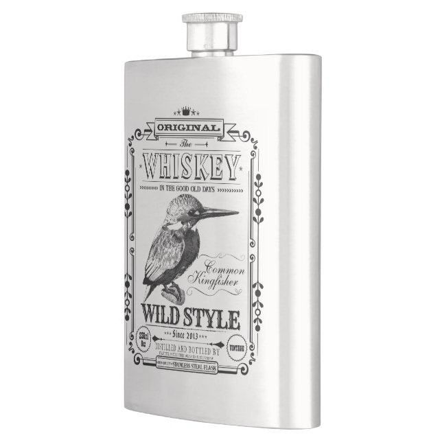 FLASK_Common Kingfisher Hip Flask (Left)