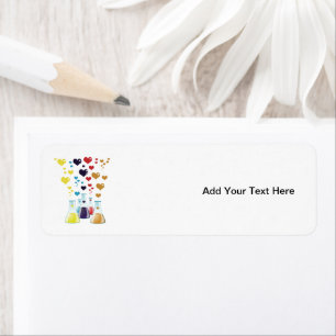 Flask, Erlenmeyer, Beaker, Chemistry, Laboratory Return Address Label