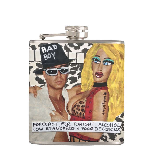 FLASK-FORECAST FOR TONIGHT: ALCOHOL, LOW STANDARDS HIP FLASK (Front)
