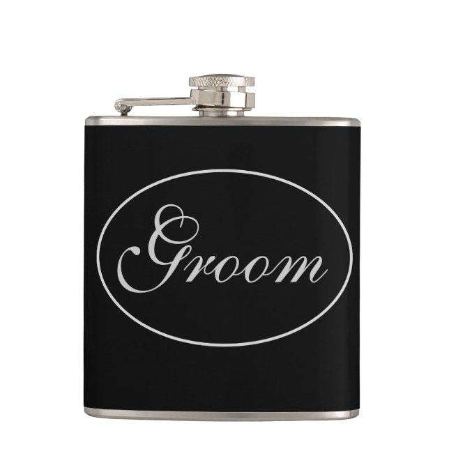 Flask-Groom Hip Flask (Front)
