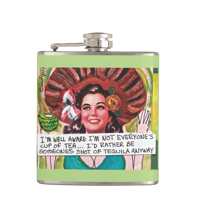 FLASK-I'M WELL AWARE I'M NOT EVERYONE'S HIP FLASK (Front)