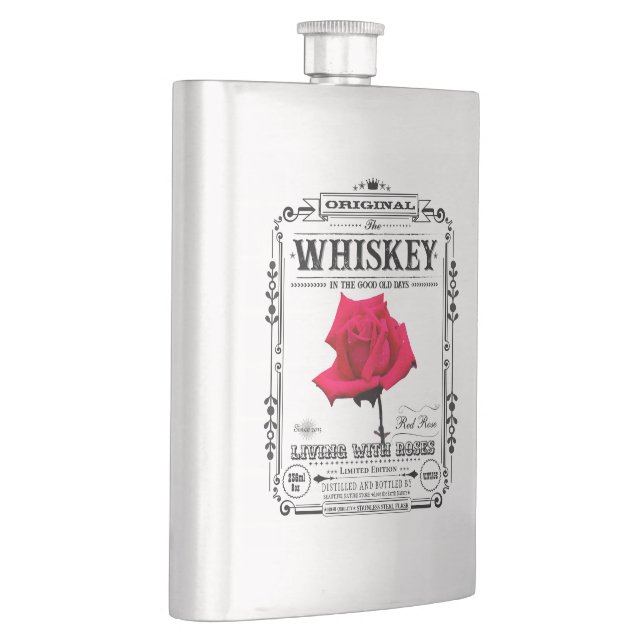 FLASK_Red Rose Hip Flask (Right)