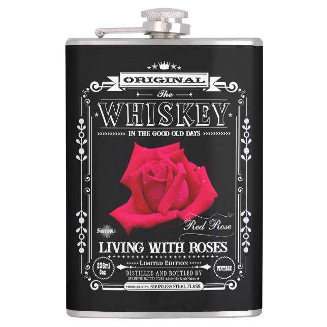 FLASK_Red Rose Hip Flask (Front)