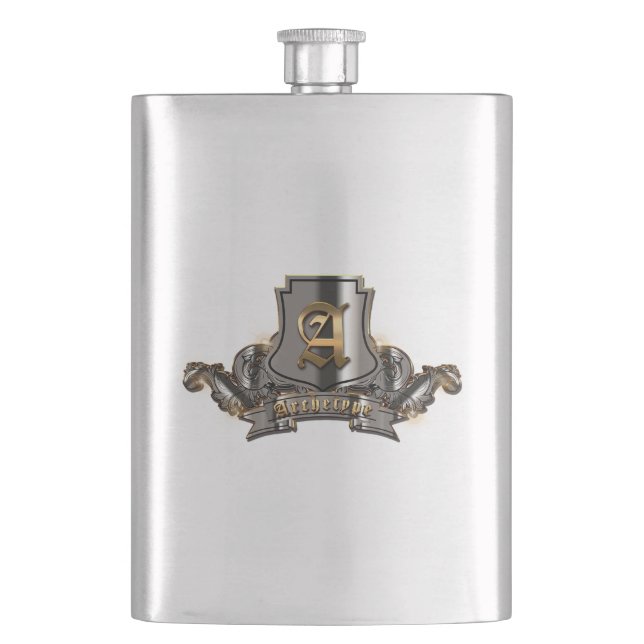 Flask (Stainless Steel) 8 oz. (Front)