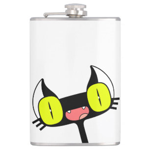 Flask with a Funny Kitten