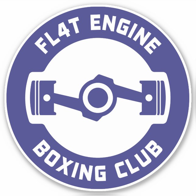 Flat 4 Engine Subie Car JDM Vinyl Stickers (Front)