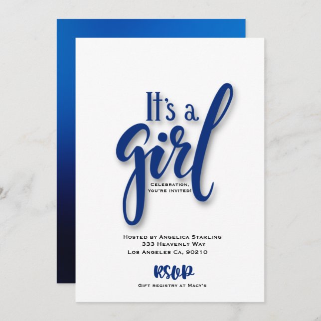 Flat Announcement Card (Front/Back)