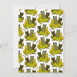 Flat Announcement CardOlive kittens