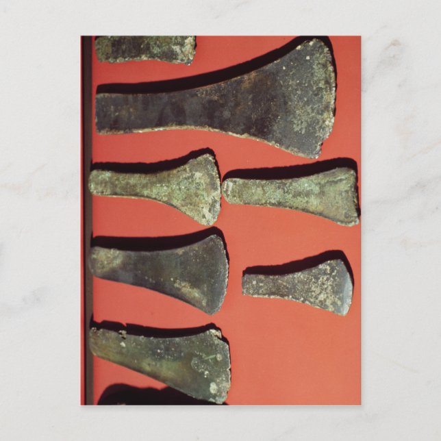 Flat Axes, prehistoric Postcard (Front)
