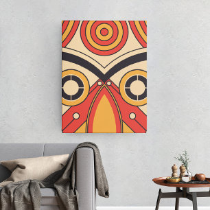 Flat Aztec Tribal Canvas Print
