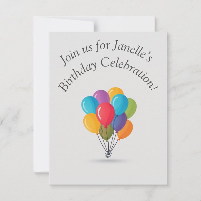 Flat birthday Card (Front)