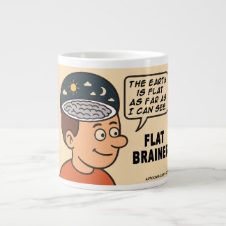 Flat Brainer Large Coffee Mug
