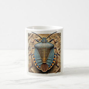 Flat Bug Dorsal View 310824IREF245 - Watercolor Coffee Mug