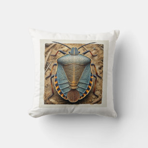 Flat Bug Dorsal View 310824IREF245 - Watercolor Cushion