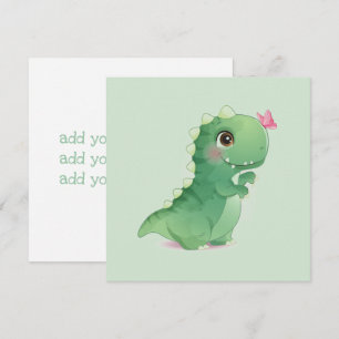 FLAT CARD : BABY DINOSAUR - with TEXT