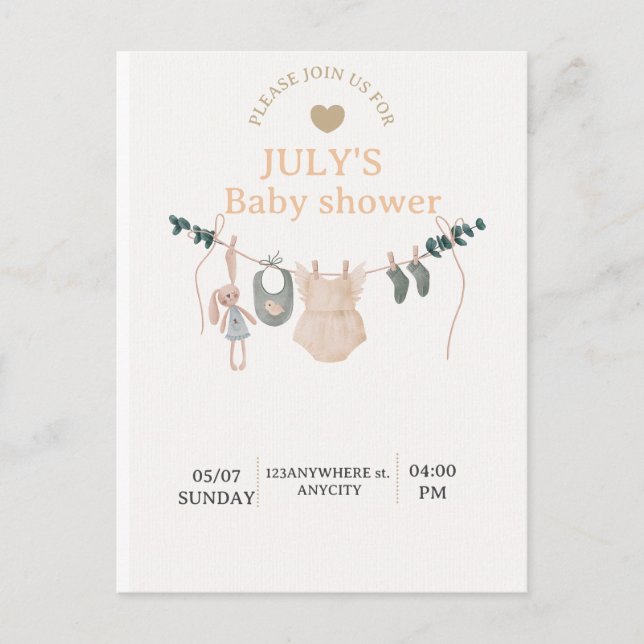Flat Card BABY SHOWER (Front)