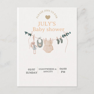 Flat Card BABY SHOWER