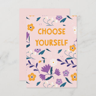Flat card Choose yourself