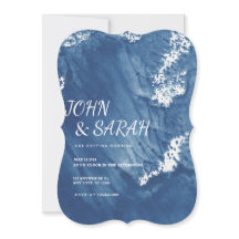 Flat Card Destination  Wedding Invitation 