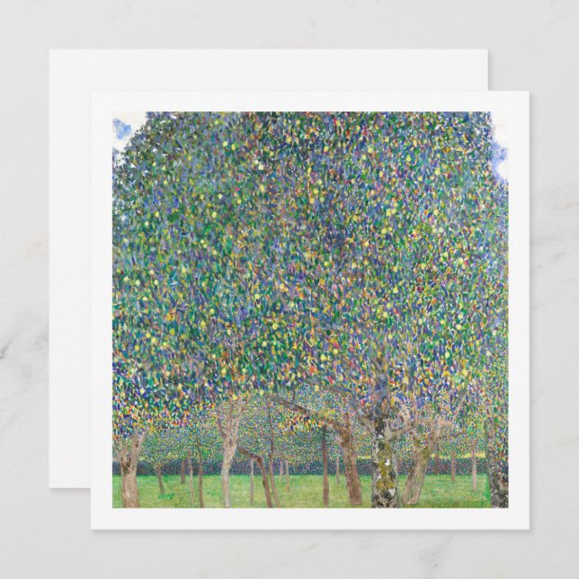 FLAT CARD : GUSTAV KLIMT : PEAR TREE 1903 (Front/Back)