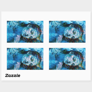Flat Card Rectangular Sticker
