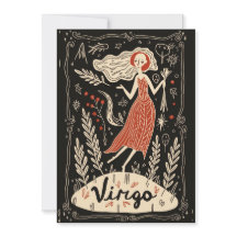 Flat card - Virgo Celestial Zodiac Art