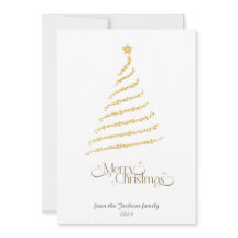 Flat Christmas Tree Non-Photo Holiday Card