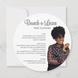 Flat Circle Menu Card