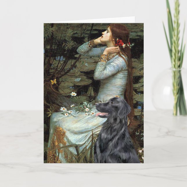 Flat Coated Retriever 1 - Ophelia Card (Front)