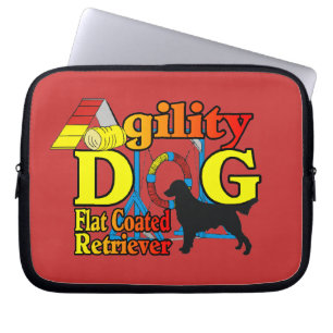 Flat Coated Retriever Agility Laptop Sleeve