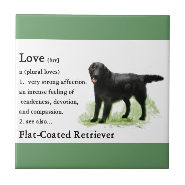 Flat-Coated Retriever Art Gifts Tile (Front)