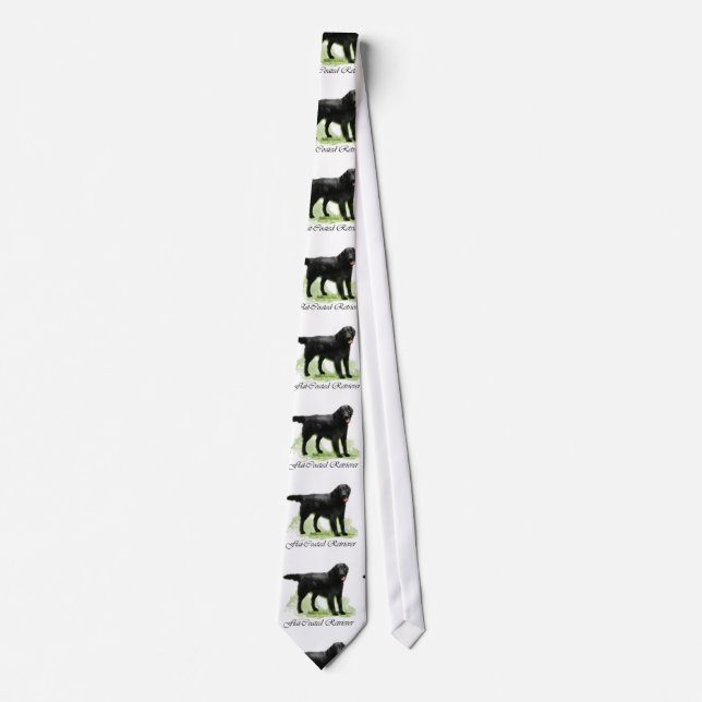 Flat-Coated Retriever Art Tie (Front)