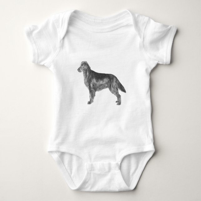 Flat Coated Retriever Baby Bodysuit (Front)