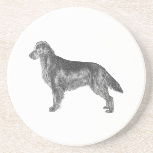Flat Coated Retriever Coaster (Front)