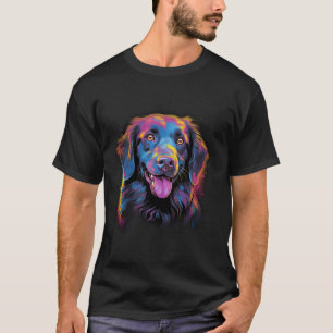 Flat Coated Retriever Colorful Art Cute Multicolor T-Shirt