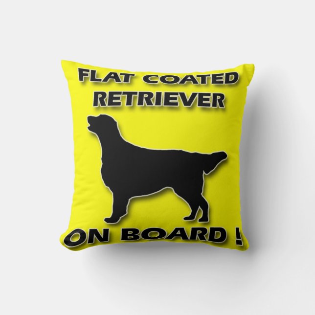 Flat Coated Retriever Cushion (Front)