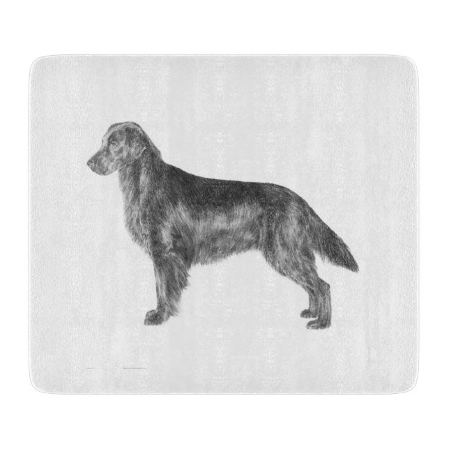 Flat Coated Retriever Cutting Board (Front)