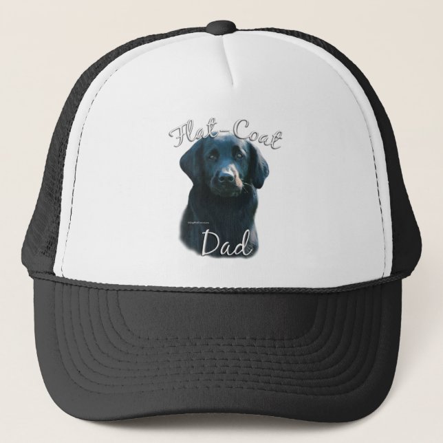 Flat-Coated Retriever Dad 2 Trucker Hat (Front)