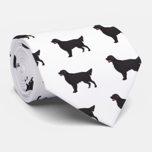 Flat-Coated Retriever Dog Breed Illustration Tie