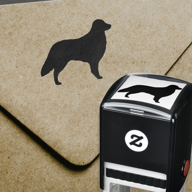 Flat Coated Retriever Dog Breed Silhouette Self-inking Stamp (Creator Uploaded)