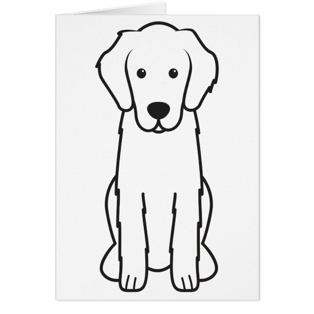 Flat-Coated Retriever Dog Cartoon (Front)