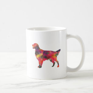 Flat Coated Retriever Dog Geometric Silhouette Coffee Mug