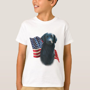 Flat-Coated Retriever Flag T-Shirt