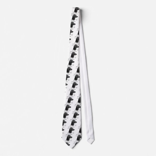 Flat-Coated Retriever History Design Tie (Front)